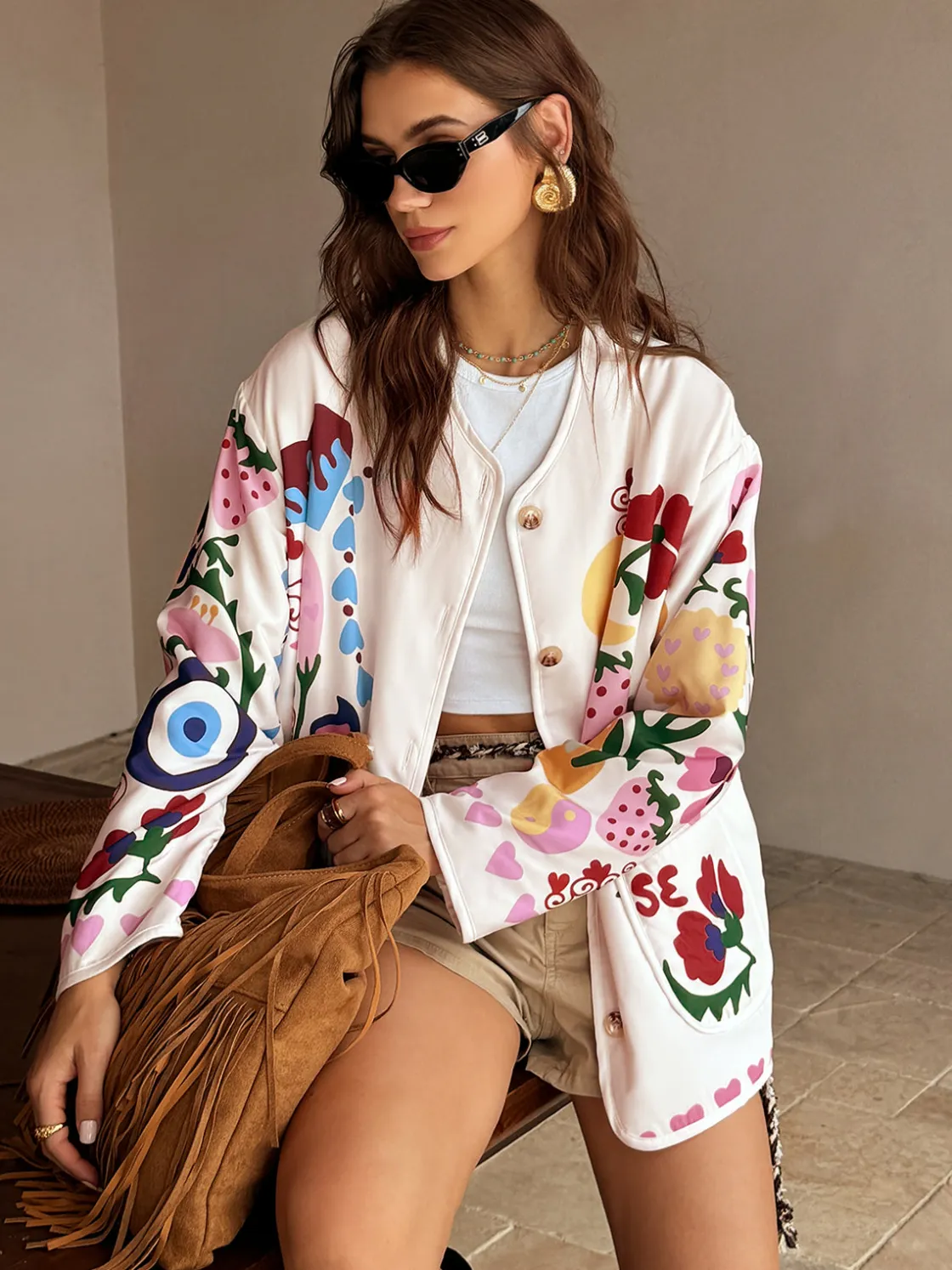 COMMENSE Colorful Printed Charming Winter Coat* Outerwear|Coats