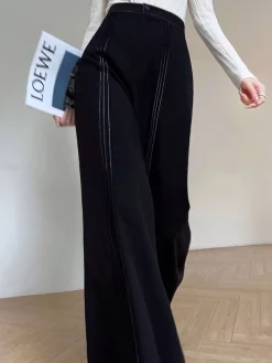 COMMENSE Contrast Bars Wide-Leg Flare Pants* Pants|Bottoms