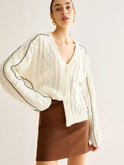 COMMENSE Contrast Binding Button Cardigan* Cardigans|Sweaters & Cardigans