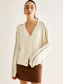 COMMENSE Contrast Binding Button Cardigan* Cardigans|Sweaters & Cardigans
