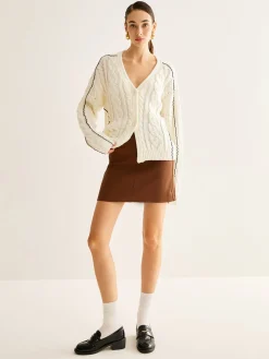 COMMENSE Contrast Binding Button Cardigan* Cardigans|Sweaters & Cardigans