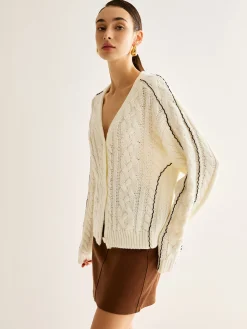 COMMENSE Contrast Binding Button Cardigan* Cardigans|Sweaters & Cardigans