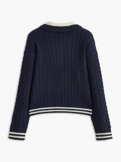 COMMENSE Contrast Binding Button Knit Top* Sweater Tops|Sweaters & Cardigans