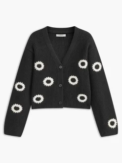 COMMENSE Contrast Binding Button Short Cardigan* Cardigans|Sweaters & Cardigans