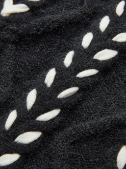 COMMENSE Contrast Binding Cinched Twist Sweater* Sweater Tops|Sweaters & Cardigans