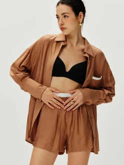 COMMENSE Contrast Binding Loose Shorts Set* Shorts Sets|Shorts