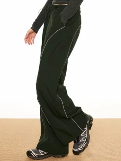 COMMENSE Contrast Piping Drawstring Pants* Pants|Bottoms