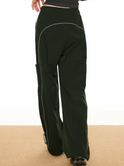 COMMENSE Contrast Piping Drawstring Pants* Pants|Bottoms