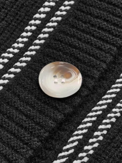 COMMENSE Contrast Piping Panel Cozy Cardigan* Cardigans|Sweaters & Cardigans