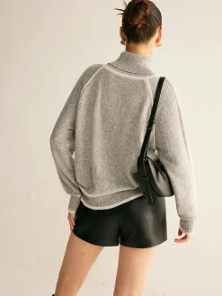 COMMENSE Contrast Piping Turtleneck Sweater* Sweater Tops|Sweaters & Cardigans