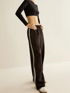 COMMENSE Contrast Striped Elastic Waist Pants* Pants|Bottoms