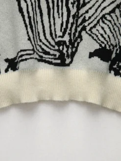 COMMENSE Contrast Trim Floral Sweater Vest* Sweater Vests|Sweaters & Cardigans