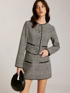 COMMENSE Contrast Trim Plaid Zipper Shorts* Shorts|Matching Sets
