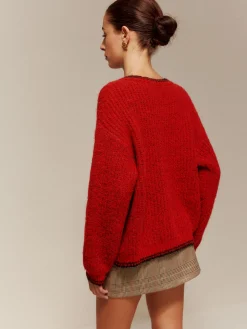 COMMENSE Contrast Trim Pockets Button Cardigan* Cardigans|Sweaters & Cardigans