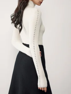 COMMENSE Contrast Trim Pullover Sweater* Sweater Tops|Sweaters & Cardigans