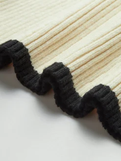 COMMENSE Contrast Trim Ribbed Sweater* Sweater Tops|Sweaters & Cardigans