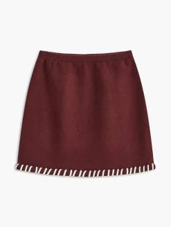 COMMENSE Contrast Trim Sleeveless Skirt Set* Skirt Sets|Long Sleeve Sets
