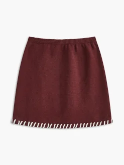 COMMENSE Contrast Trim Sleeveless Skirt Set* Skirt Sets|Long Sleeve Sets