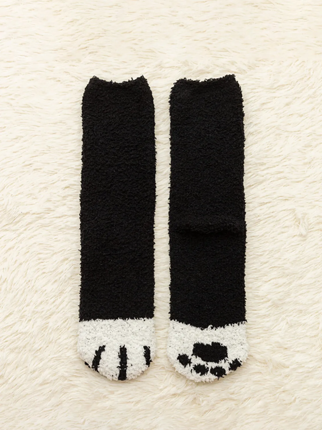 COMMENSE Coral Fleece Polka Dot Socks* Socks & Tights|Accessories