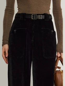 COMMENSE Corduroy Draped Pants Without Belt* Pants|Bottoms
