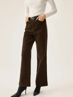 COMMENSE Corduroy Wide Leg Pocket Pants* Wide Leg|Pants