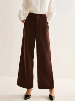 COMMENSE Corduroy Wide-Leg Pants Without Belt* Pants|Bottoms