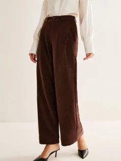 COMMENSE Corduroy Wide-Leg Pants Without Belt* Pants|Bottoms