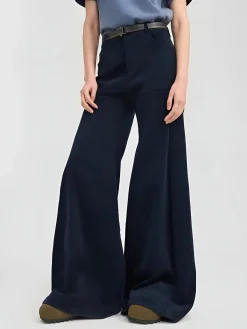 COMMENSE Corduroy Wide-Leg Pants Without Belt* Pants
