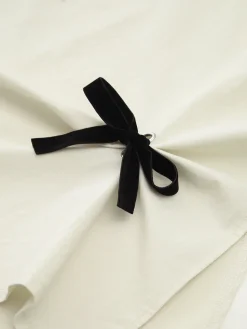 COMMENSE Cotton & Linen Bow Decor Split Midi Skirt* Skirts|Bottoms