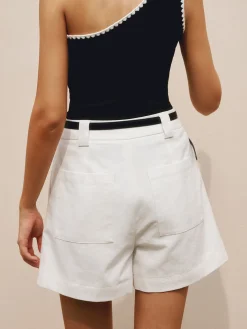 COMMENSE Cotton & Linen Casual Shorts Without Belt* Shorts|Matching Sets
