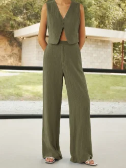 COMMENSE Cotton & Linen Leisure Pants Set* Pants Sets|Matching Sets