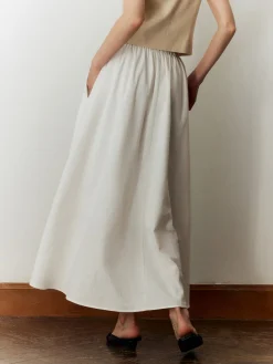 COMMENSE Cotton & Linen Maxi Skirt* Skirts|Bottoms