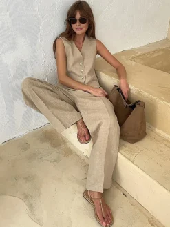 COMMENSE Cotton & Linen Pants Set* Pants Sets|Matching Sets
