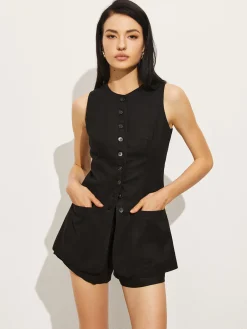 COMMENSE Cotton & Linen Pockets Short Set* Shorts Sets|Matching Sets