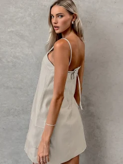 COMMENSE Cotton & Linen Pockets Cami Dress* Casual Dresses|Vacation Dresses