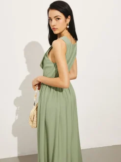COMMENSE Cotton & Linen Pockets Polo Dress* Casual Dresses|Vacation Dresses