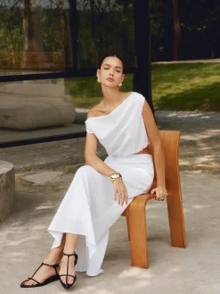 COMMENSE Cotton & Linen Solid Maxi Skirt* Skirts|Matching Sets