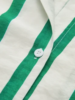 COMMENSE Cotton & Linen Stripe Shirt* Blouses & Shirts|Tops
