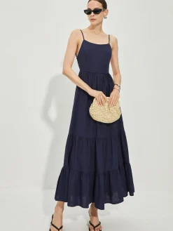 COMMENSE Cotton Backless Cami Dress* Casual Dresses|Vacation Dresses