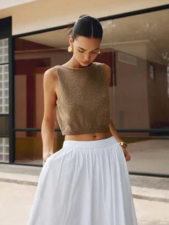 COMMENSE Cotton Blends Crop Top* Crop Tops|Tank Tops & Camis