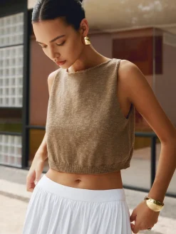 COMMENSE Cotton Blends Crop Top* Crop Tops|Tank Tops & Camis