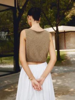 COMMENSE Cotton Blends Crop Top* Crop Tops|Tank Tops & Camis