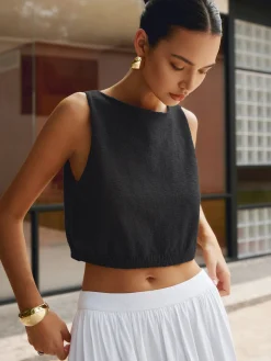 COMMENSE Cotton Blends Crop Top* Crop Tops|Tank Tops & Camis