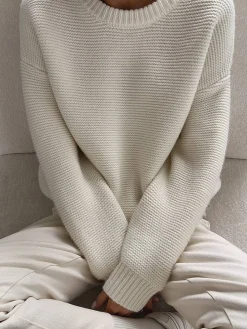 COMMENSE Cotton Blends Mechanism Knitting Sweater* Sweater Tops|Sweaters & Cardigans