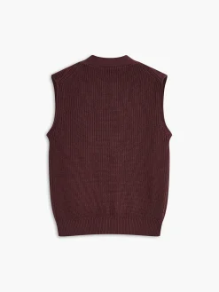 COMMENSE Cotton Blends Ribbed Sweater Vest* Sweater Vests|Sweaters & Cardigans