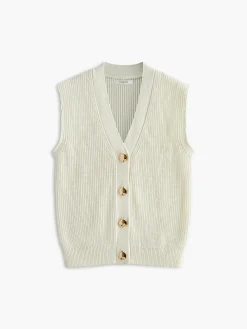 COMMENSE Cotton Blends Ribbed Sweater Vest* Sweater Vests|Sweaters & Cardigans