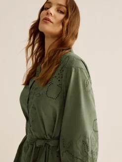 COMMENSE Cotton Boheme Embroidery Belted Dress* Vacation Dresses|Short Dresses