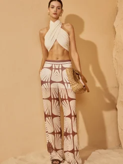 COMMENSE Cotton Cross Halter Backless Tank Top* Tank Tops & Camis|Tops