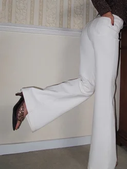 COMMENSE Cotton High-Waist Bootcut Pants* Bottoms