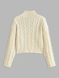 COMMENSE Cotton Keyhole Neckline Knit Top* Sweater Tops|Sweaters & Cardigans